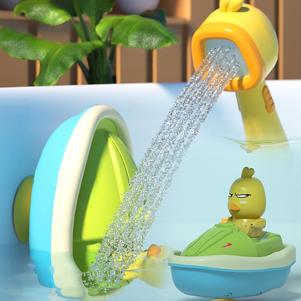 Floating Duckies Bath Play Set with Shower Sprayer