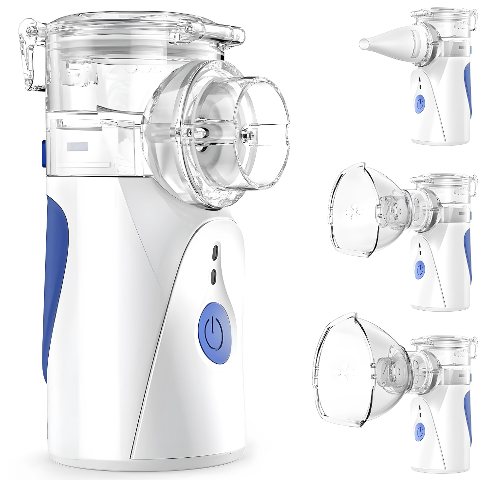Portable Ultrasonic Nebulizer | Dual Inhalation Options for Colds, Flu, Asthma & Respiratory Relief