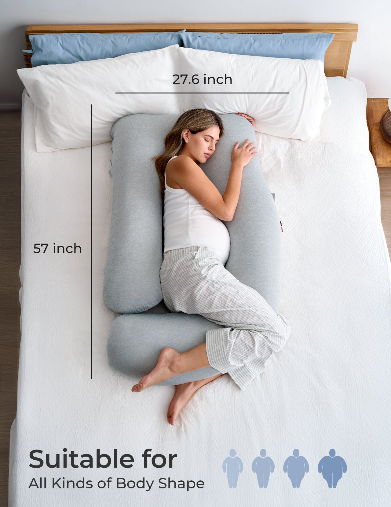 Huggable - U Shaped Maternity Body Pillow