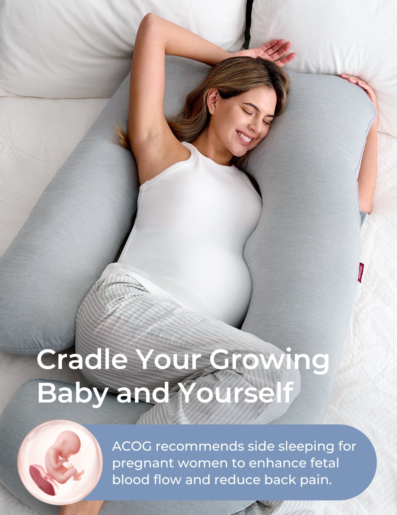Huggable - U Shaped Maternity Body Pillow