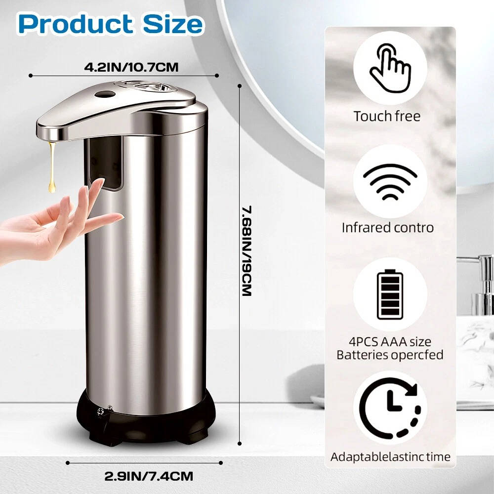 Automatic Hands Free Soap Dispenser For Bathroom