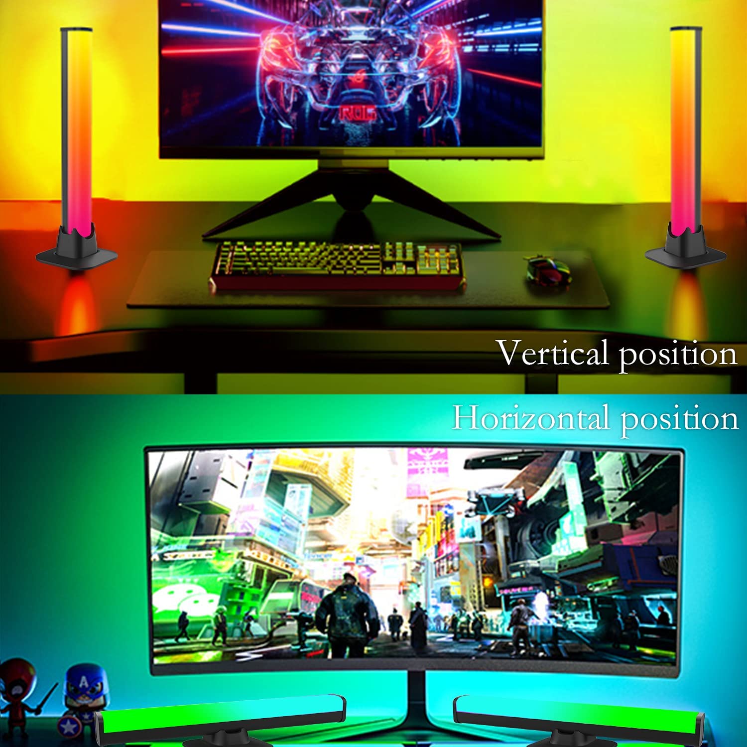 LED Light Bars with Music Sync Control
