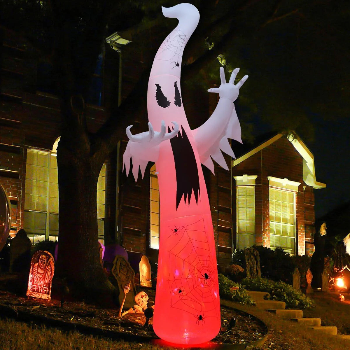 12ft Halloween Inflatable Giant Light Up Ghost