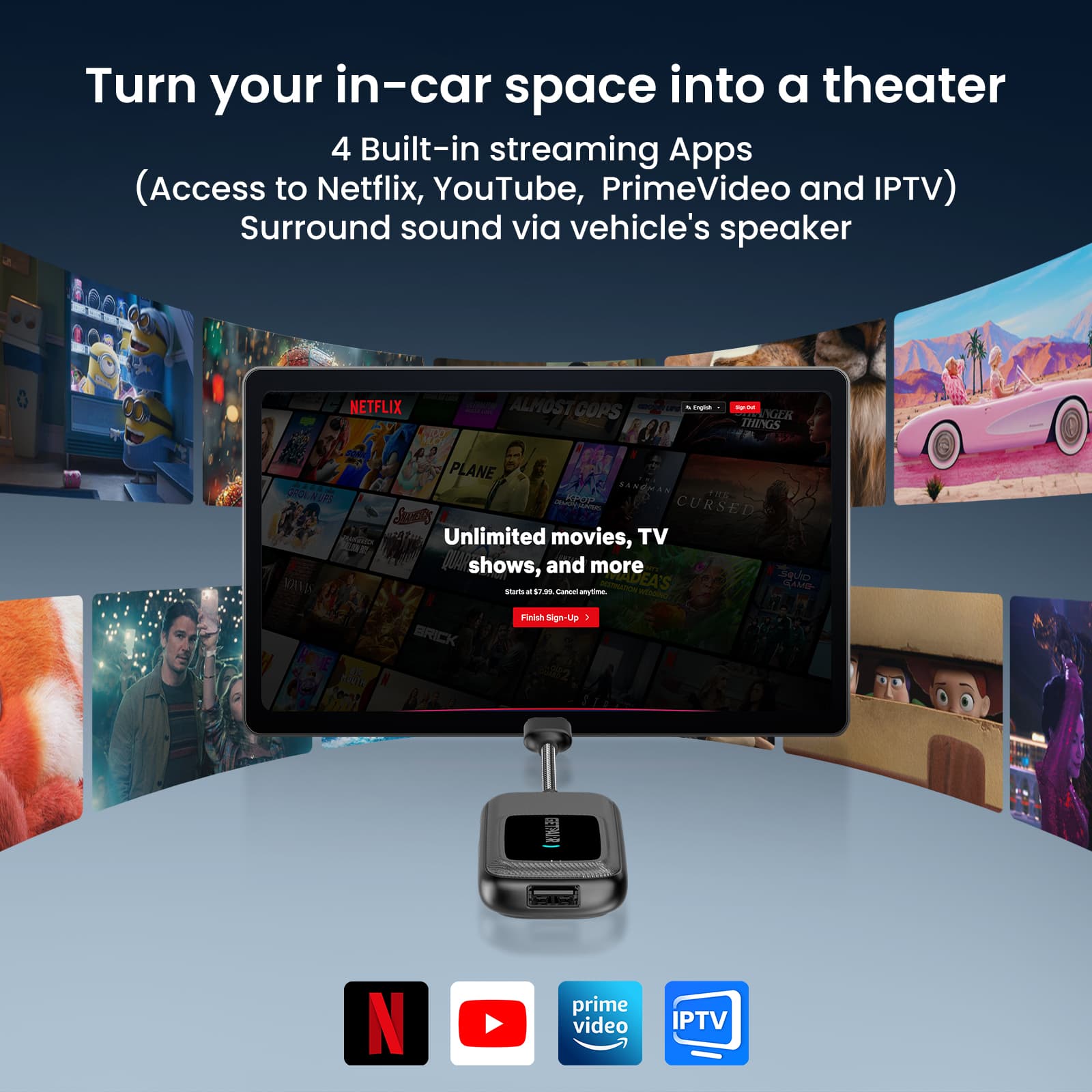 GetPairr Go · All-in-1 Wireless CarPlay & Android Auto Adapter with App Hub