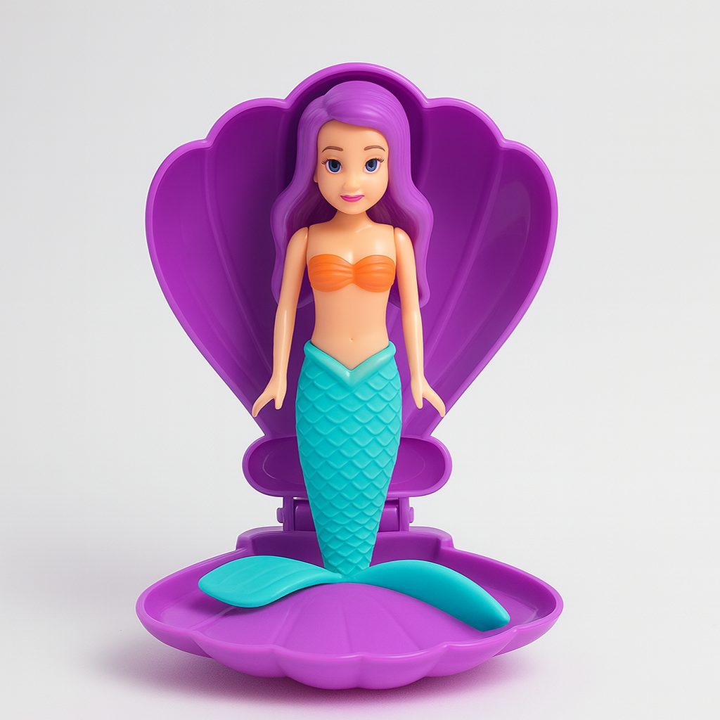 Mermaid Bath & Pool Toy – Floating Doll with Shell