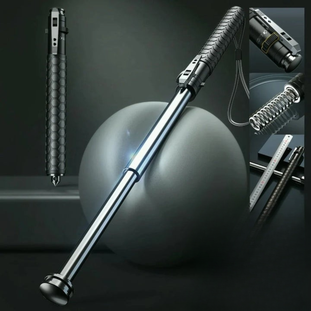 Automatic Hiking Walking Stick Safety Trekking Pole with LED Light