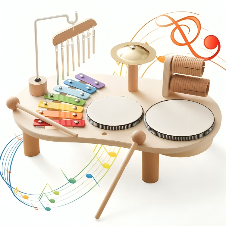 Musical Toy Wooden Montessori Kids Instrument Set